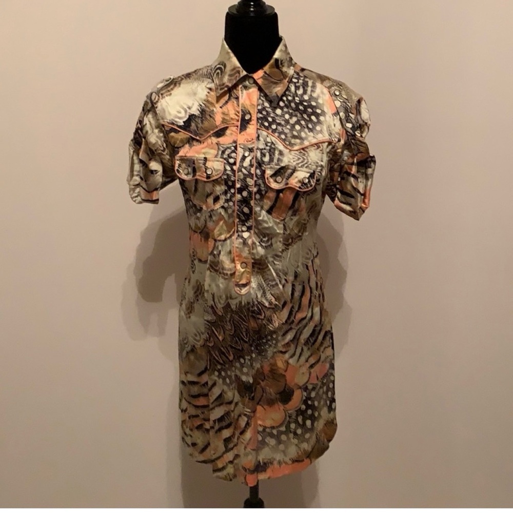 Roberto Cavalli Multicolor Patterned Dress